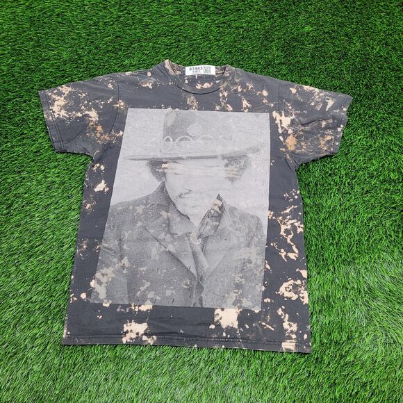 Jimmy-Hendrix Shirt Womens M/L 20x25 Bleached Guitarist - Picture 1 of 12